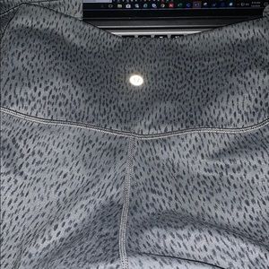 Lulu lemon capris high waisted black cheetah print